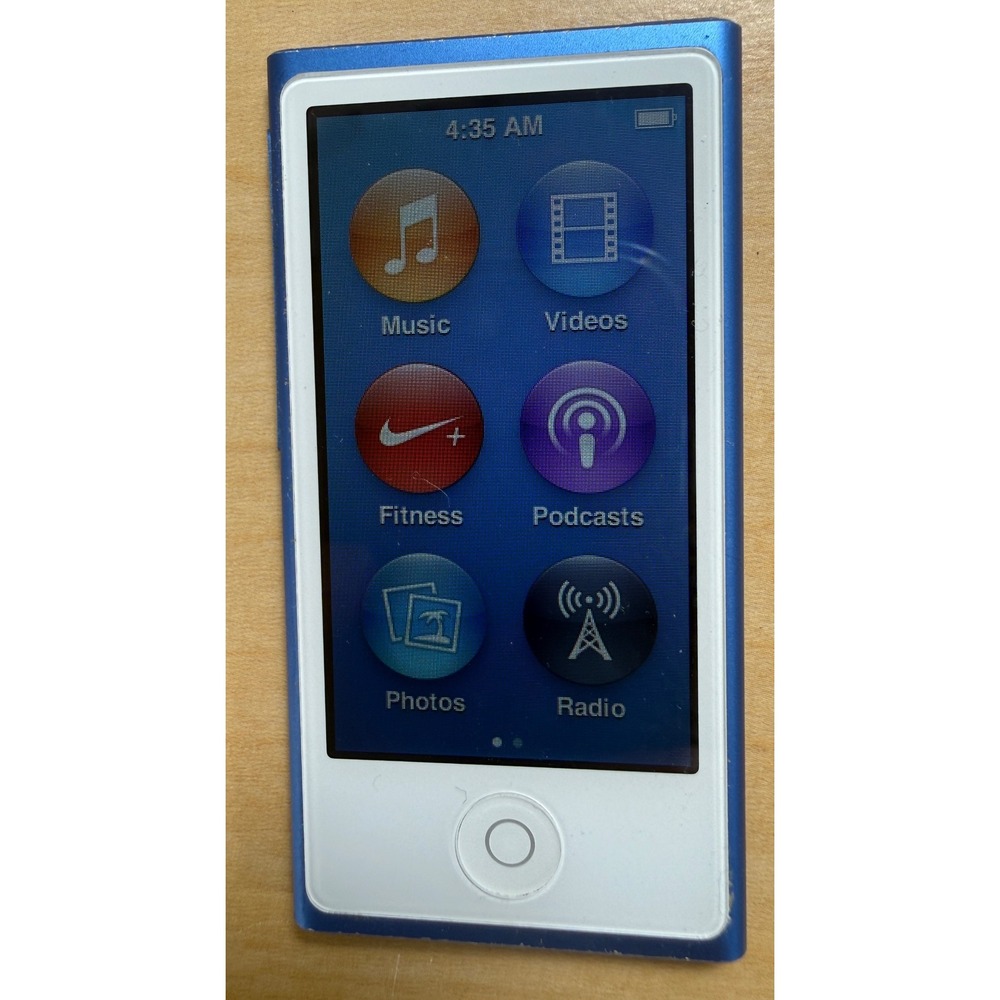 Apple iPod Nano 7th Gen 16GB Blue A1446 Digital Media MP3 Player Multi-Touch
